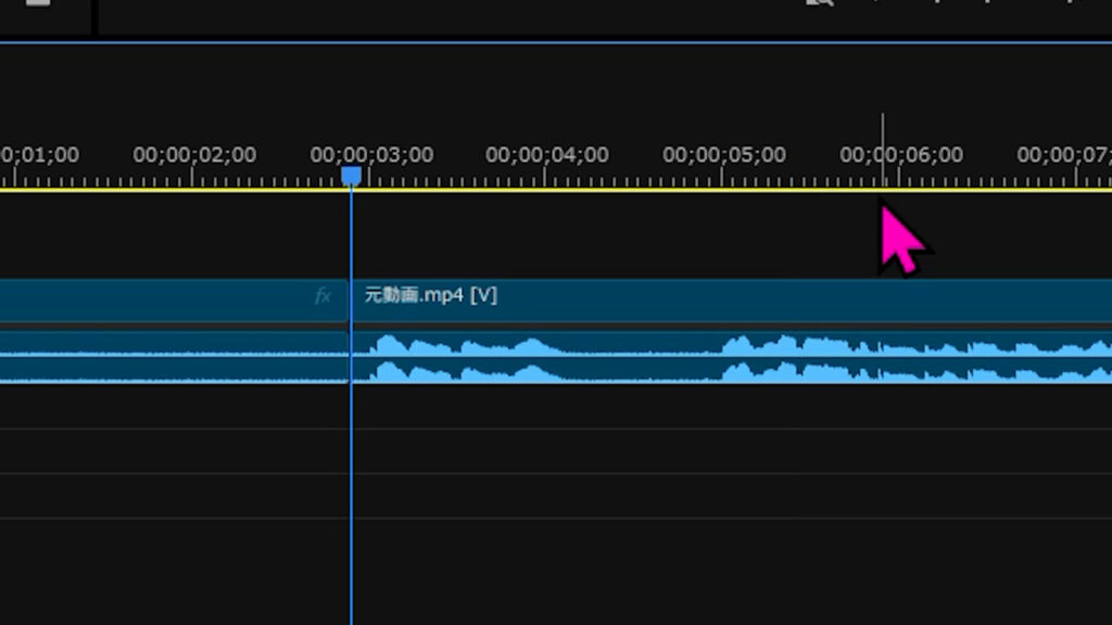 前の編集点を再生ヘッドまでリップルトリミング